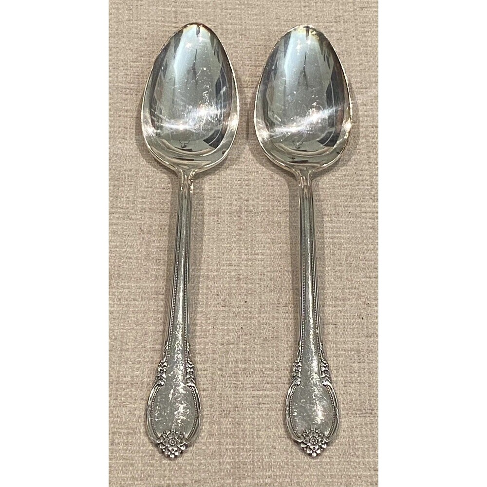 1847 Rogers Bros. Remembrance Silverplate Serving Spoons (Lot of 2)
